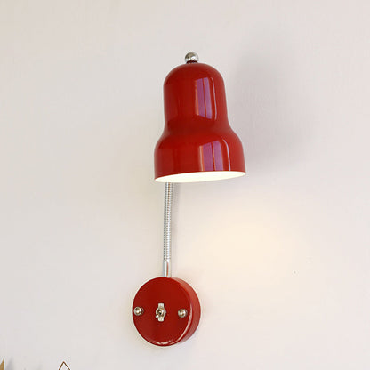 Contemporary Nordic Iron Trumpet-Shaped Round 1-Light Wall Sconce Lamp For Bedroom & Living Room