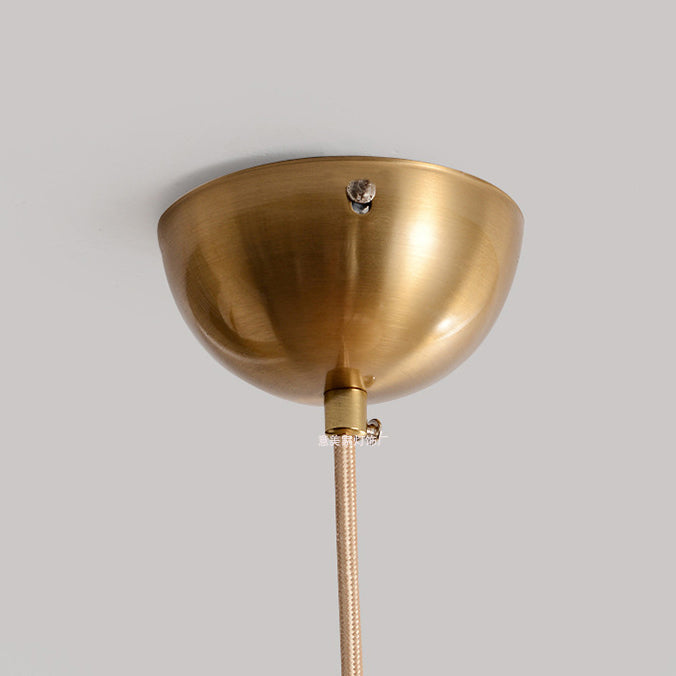 Traditional French Wood & Metal Globe 1-Light Pendant Light With Adjustable Cord For Bedroom, Dining Room & Living Room