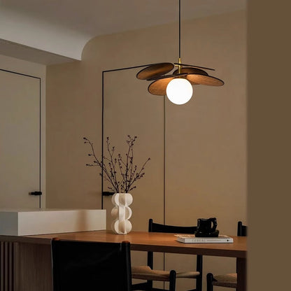 Traditional Vintage Raffia & Glass Oval Globe 1/3-Light Chandelier For Bedroom, Dining Room & Living Room