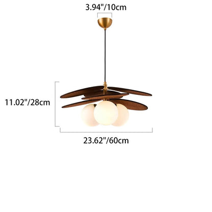 Traditional Vintage Raffia & Glass Oval Globe 1/3-Light Chandelier For Bedroom, Dining Room & Living Room