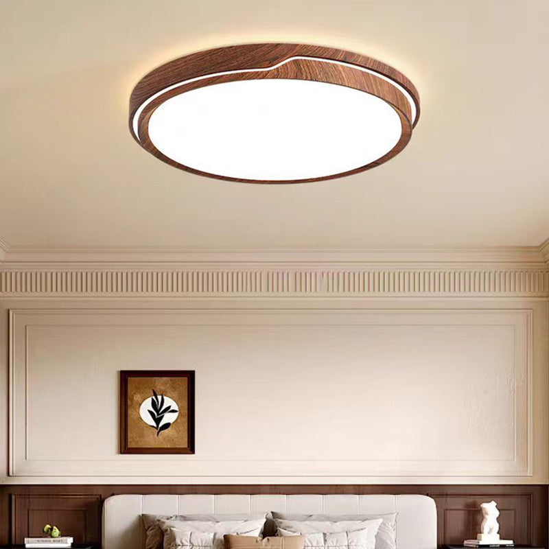 Modern Minimalist Iron & Acrylic Round Square Rectangle LED Flush Mount Ceiling Light For Bedroom & Living Room