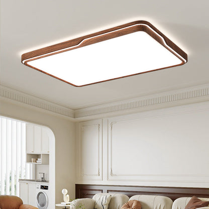 Modern Minimalist Iron & Acrylic Round Square Rectangle LED Flush Mount Ceiling Light For Bedroom & Living Room