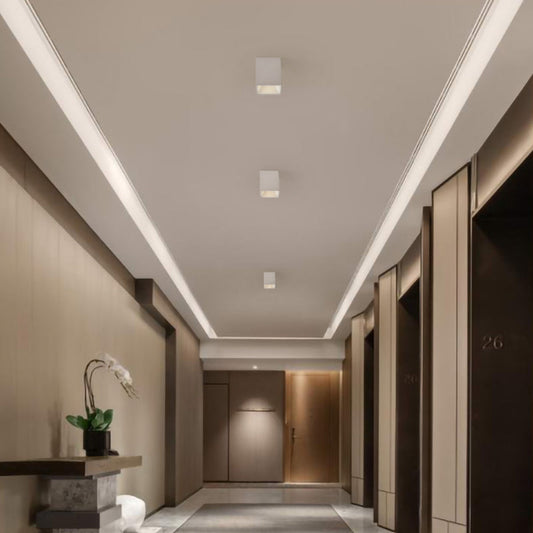 Modern Square Surface Mounted LED Downlight – Aluminum Flush Mount Ceiling Light For Living Room
