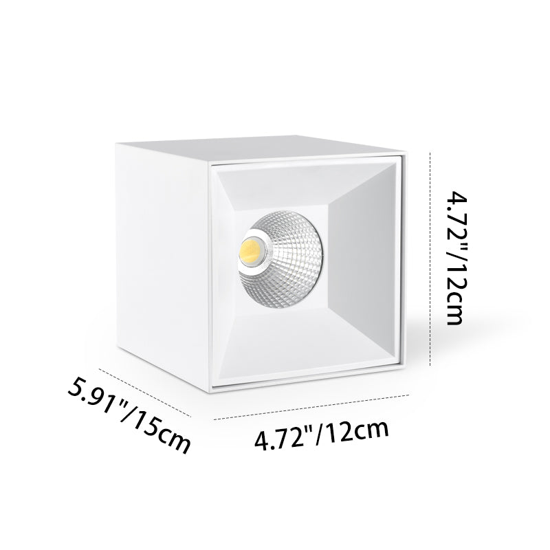 Modern Square Surface Mounted LED Downlight – Aluminum Flush Mount Ceiling Light For Living Room