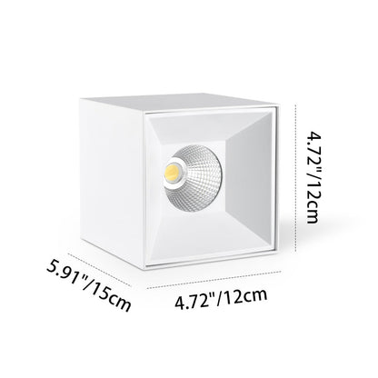 Modern Square Surface Mounted LED Downlight – Aluminum Flush Mount Ceiling Light For Living Room