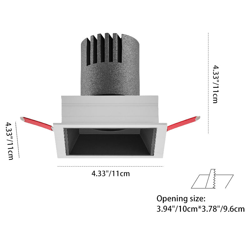 Dimmable Recessed LED Downlight - Frameless Flush Mount Ceiling Light For Home Office