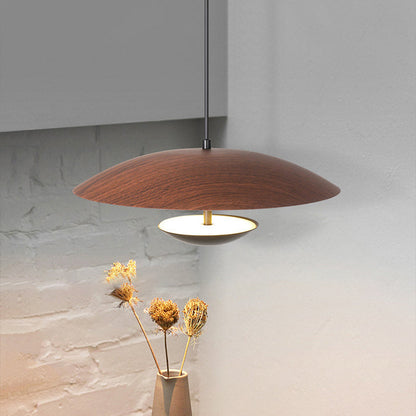 Contemporary Creative Iron Semi-Circle UFO Shape LED Pendant Light For Bedroom & Living Room