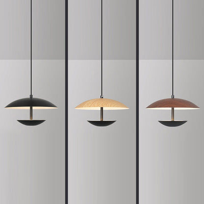 Contemporary Creative Iron Semi-Circle UFO Shape LED Pendant Light For Bedroom & Living Room