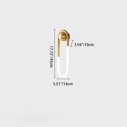 Modern Luxury Brass Acrylic Oval Globe LED Wall Sconce Lamp For Bedroom & Living Room