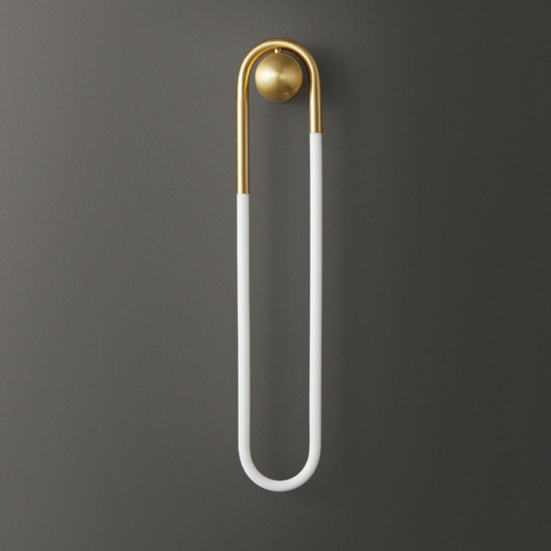 Modern Luxury Brass Acrylic Oval Globe LED Wall Sconce Lamp For Bedroom & Living Room