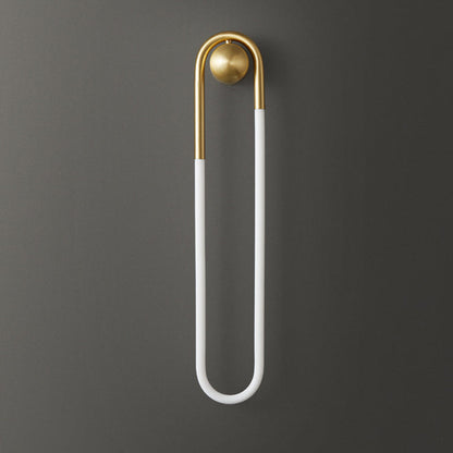 Modern Luxury Brass Acrylic Oval Globe LED Wall Sconce Lamp For Bedroom & Living Room