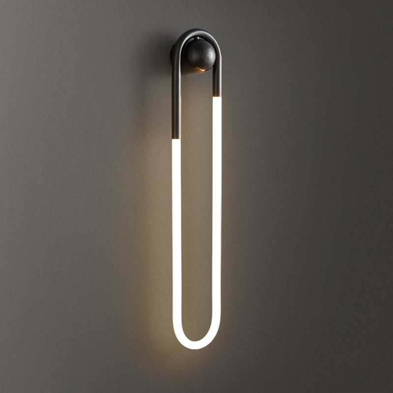 Modern Luxury Brass Acrylic Oval Globe LED Wall Sconce Lamp For Bedroom & Living Room