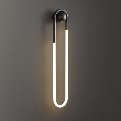 Modern Luxury Brass Acrylic Oval Globe LED Wall Sconce Lamp For Bedroom & Living Room