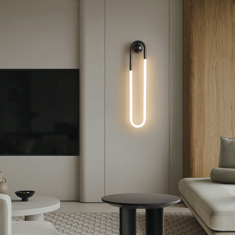 Modern Luxury Brass Acrylic Oval Globe LED Wall Sconce Lamp For Bedroom & Living Room