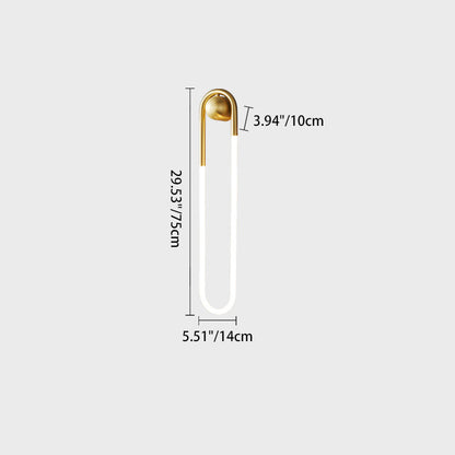 Modern Luxury Brass Acrylic Oval Globe LED Wall Sconce Lamp For Bedroom & Living Room