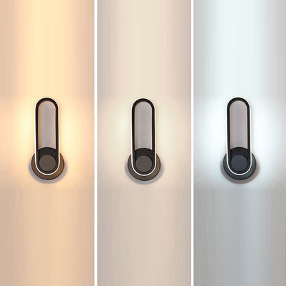 Contemporary Nordic Acrylic Metal Round Oval LED Wall Sconce Lamp For Bedroom & Living Room