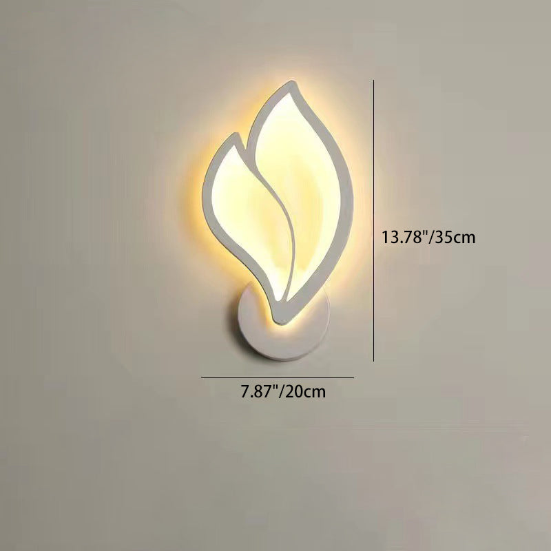 Modern Art Deco Acrylic Aluminum Iron Petal LED Wall Sconce Lamp For Bedroom & Living Room