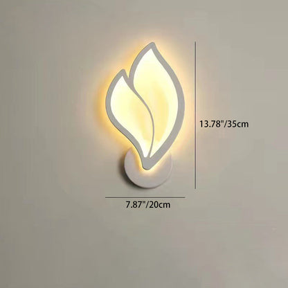 Modern Art Deco Acrylic Aluminum Iron Petal LED Wall Sconce Lamp For Bedroom & Living Room