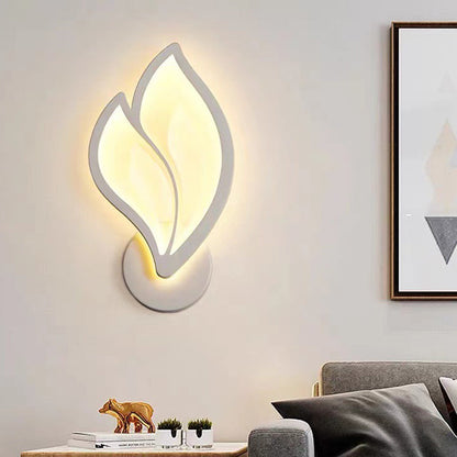 Modern Art Deco Acrylic Aluminum Iron Petal LED Wall Sconce Lamp For Bedroom & Living Room