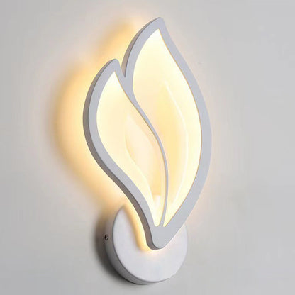 Modern Art Deco Acrylic Aluminum Iron Petal LED Wall Sconce Lamp For Bedroom & Living Room