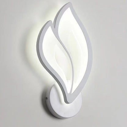 Modern Art Deco Acrylic Aluminum Iron Petal LED Wall Sconce Lamp For Bedroom & Living Room