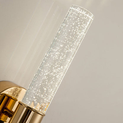 Modern Luxury Acrylic Aluminum Crystal Bubble Round LED Wall Sconce Lamp For Bedroom & Living Room