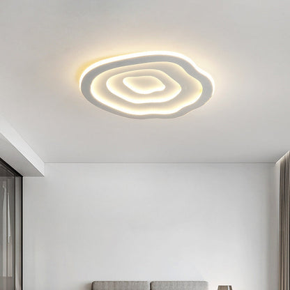Modern Minimalist Acrylic Iron Cloud-Shaped LED Flush Mount Ceiling Light For Bedroom & Living Room