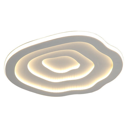 Modern Minimalist Acrylic Iron Cloud-Shaped LED Flush Mount Ceiling Light For Bedroom & Living Room