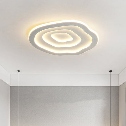 Modern Minimalist Acrylic Iron Cloud-Shaped LED Flush Mount Ceiling Light For Bedroom & Living Room