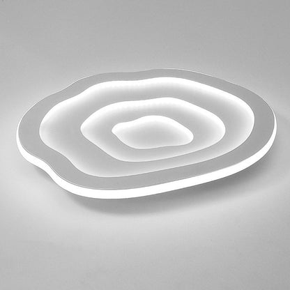 Modern Minimalist Acrylic Iron Cloud-Shaped LED Flush Mount Ceiling Light For Bedroom & Living Room