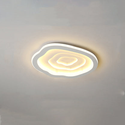 Modern Minimalist Acrylic Iron Cloud-Shaped LED Flush Mount Ceiling Light For Bedroom & Living Room