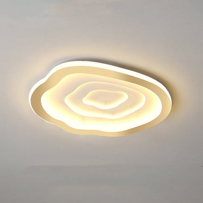 Modern Minimalist Acrylic Iron Cloud-Shaped LED Flush Mount Ceiling Light For Bedroom & Living Room
