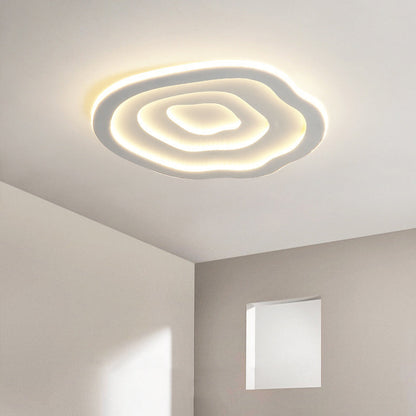 Modern Minimalist Acrylic Iron Cloud-Shaped LED Flush Mount Ceiling Light For Bedroom & Living Room