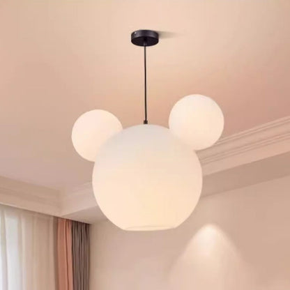 Modern Art Deco PE Iron Kids Doll Round 3-Light Chandelier For Bedroom & Living Room