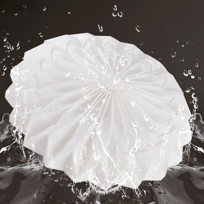 Modern Minimalist Acrylic Iron Pleated Round LED Flush Mount Ceiling Light For Bedroom & Living Room
