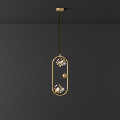 Modern Luxury Crystal & Brass Oval Round LED Chandelier For Dining Room & Living Room