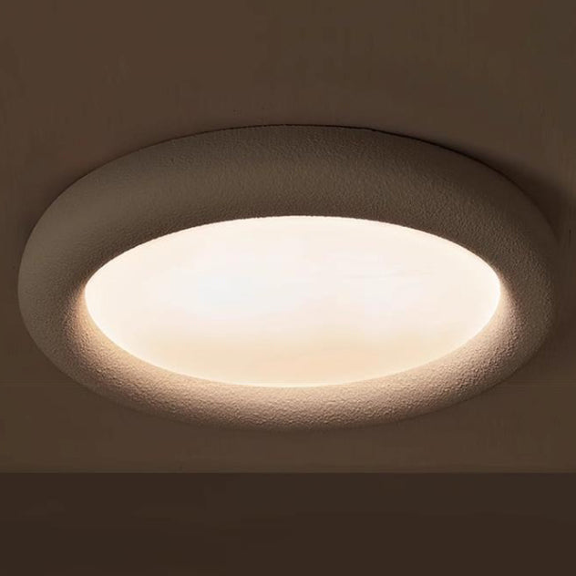 مصباح سقف LED دائري من الحديد الأكريليكي المصنوع من الألياف الزجاجية بتصميم عصري بسيط لغرفة النوم وغرفة المعيشة