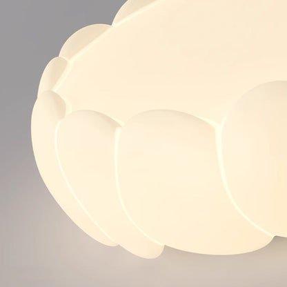 Contemporary Creative PE Iron Cream Bubble Round LED Flush Mount Ceiling Light For Bedroom & Living Room