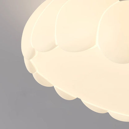 Contemporary Creative PE Iron Cream Bubble Round LED Flush Mount Ceiling Light For Bedroom & Living Room