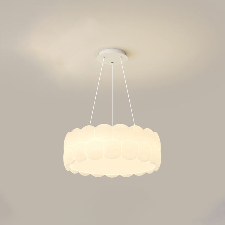 Contemporary Creative PE Iron Bubble Wave Round LED Chandelier For Living Room & Dining Room