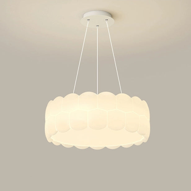 Contemporary Creative PE Iron Bubble Wave Round LED Chandelier For Living Room & Dining Room