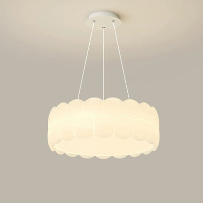 Contemporary Creative PE Iron Bubble Wave Round LED Chandelier For Living Room & Dining Room