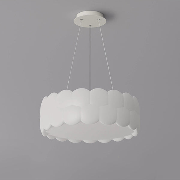 Contemporary Creative PE Iron Bubble Wave Round LED Chandelier For Living Room & Dining Room