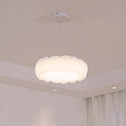 Contemporary Creative PE Iron Bubble Wave Round LED Chandelier For Living Room & Dining Room