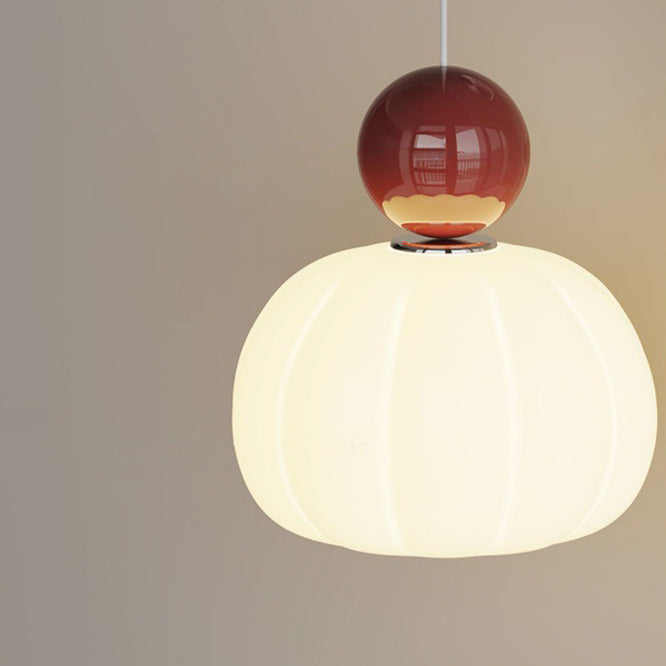 Contemporary Scandinavian PE Iron Pumpkin-Shaped LED Wall Sconce Lamp For Bedroom & Living Room
