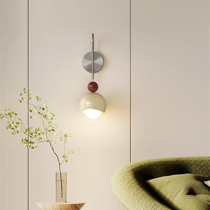 Contemporary Scandinavian PE Iron Pumpkin-Shaped LED Wall Sconce Lamp For Bedroom & Living Room