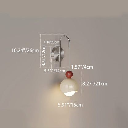 Contemporary Scandinavian PE Iron Pumpkin-Shaped LED Wall Sconce Lamp For Bedroom & Living Room