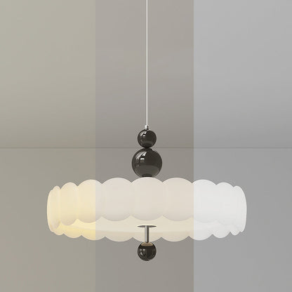 Traditional French PE Iron Cream Motion Globe LED Chandelier For Bedroom & Living Room
