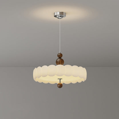 Traditional French PE Iron Cream Motion Globe LED Chandelier For Bedroom & Living Room