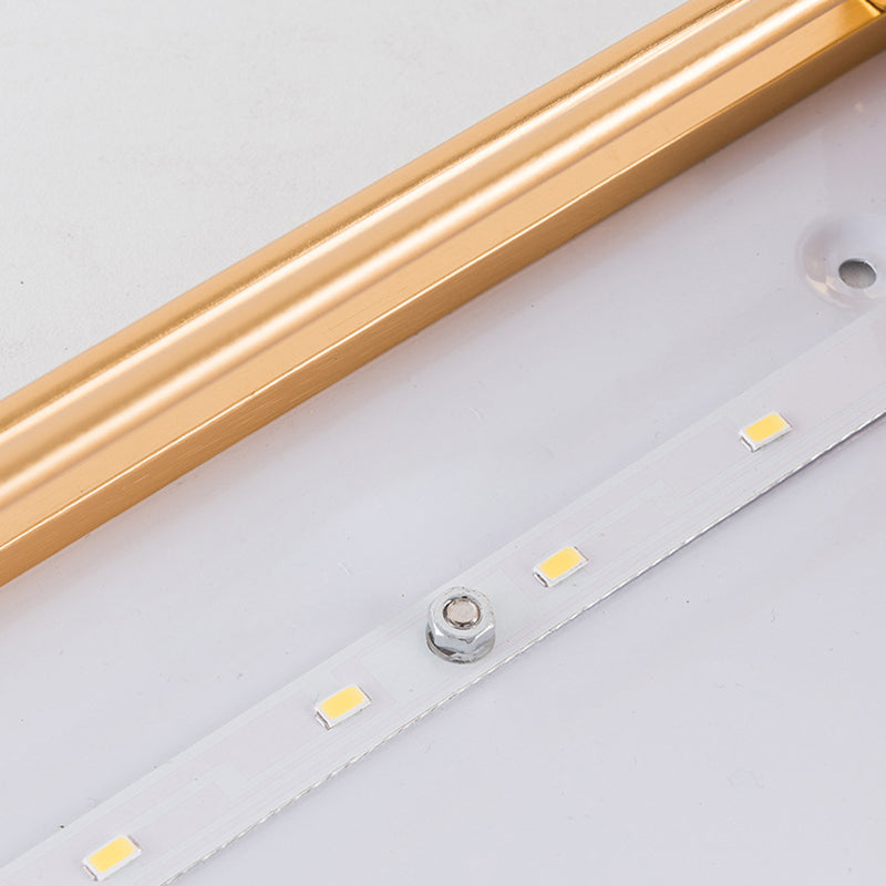 Modern Minimalist Acrylic Iron Half-Round Rectangular LED Wall Sconce Lamp For Outdoor